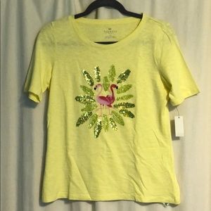 Talbots flamingo top